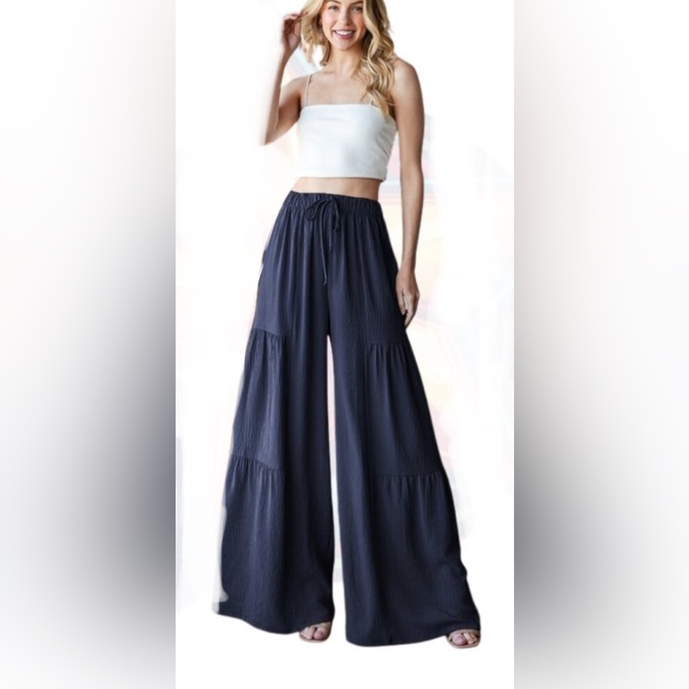 NWT HEIMISH BOHO PANTS NAVY BLUE